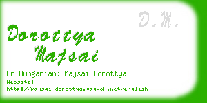 dorottya majsai business card